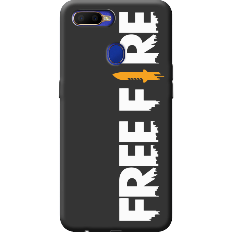 Черный чехол BoxFace OPPO A5S Free Fire White Logo