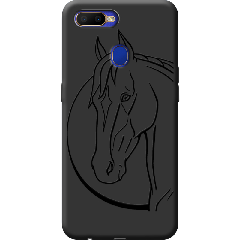 Черный чехол BoxFace OPPO A5S Horse