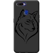 Черный чехол BoxFace OPPO A5S Wolf