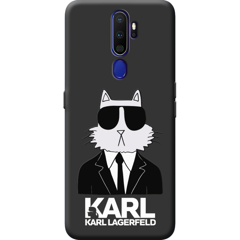 Черный чехол BoxFace OPPO A9 2020 Cat in Black