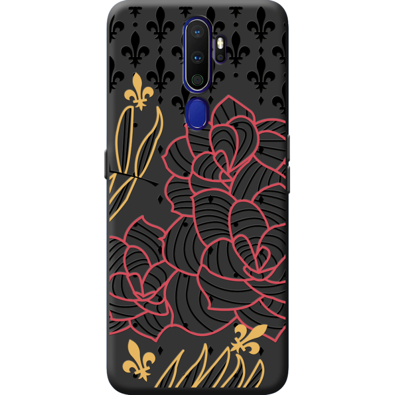 Черный чехол BoxFace OPPO A9 2020 FranceFlowers