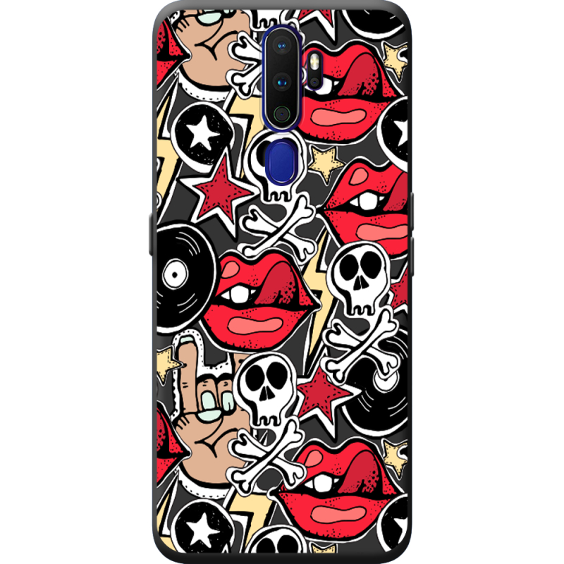 Черный чехол BoxFace OPPO A9 2020 Rock Graffiti