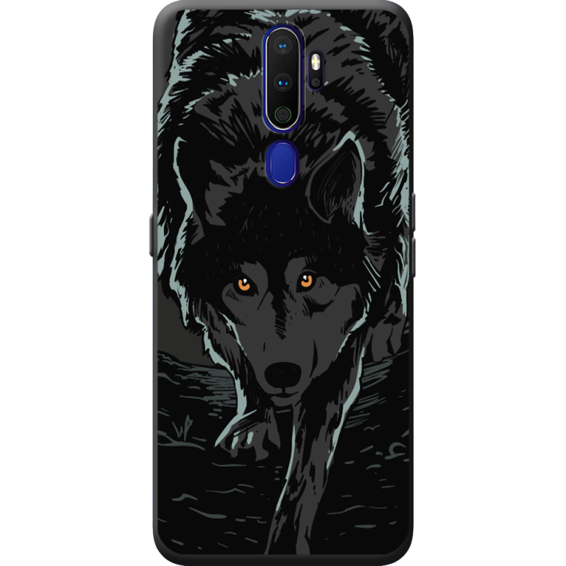 Черный чехол BoxFace OPPO A9 2020 Wolf