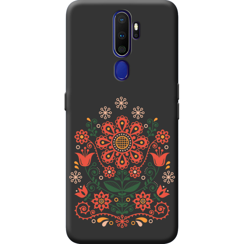 Черный чехол BoxFace OPPO A9 2020 Ukrainian Ornament