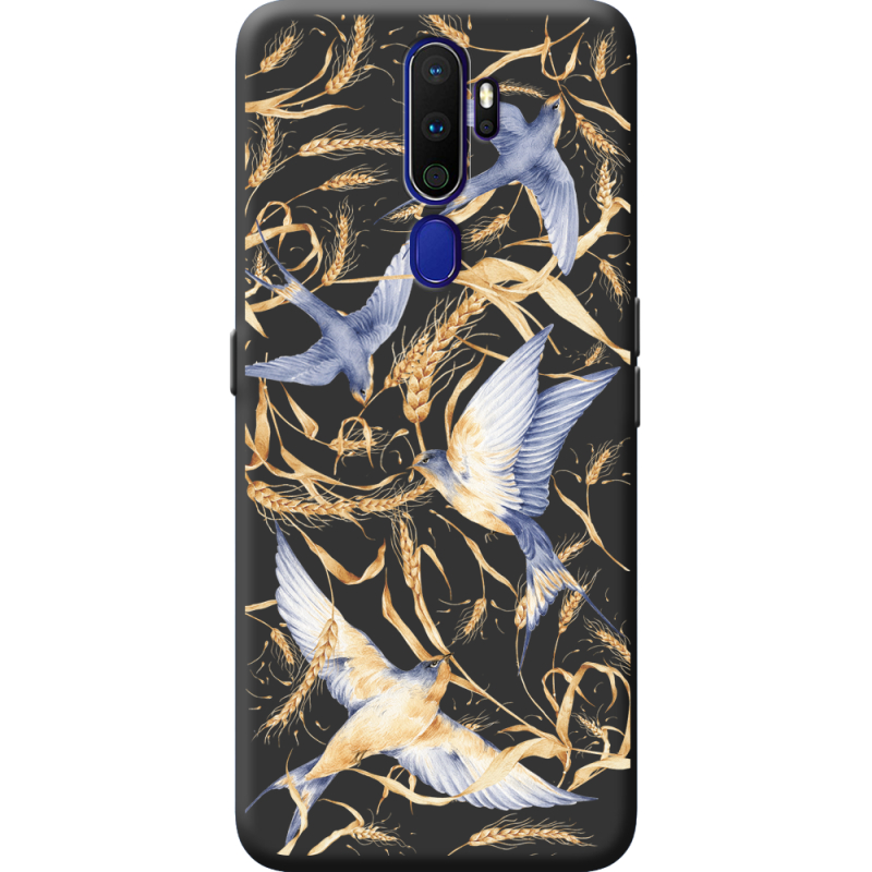 Черный чехол BoxFace OPPO A9 2020 Ластівки