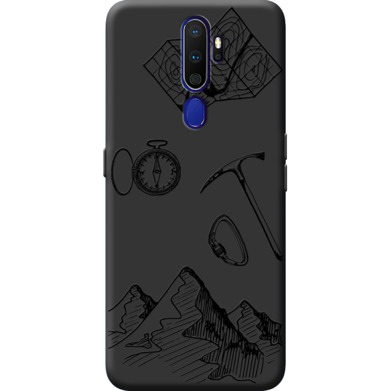 Черный чехол BoxFace OPPO A9 2020 Mountains