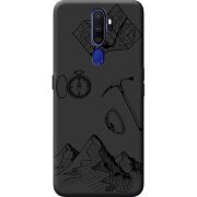 Черный чехол BoxFace OPPO A9 2020 Mountains