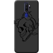 Черный чехол BoxFace OPPO A9 2020 Skull and Roses