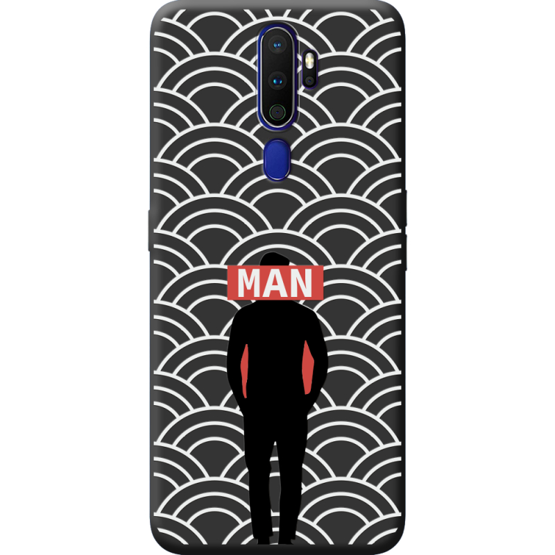 Черный чехол BoxFace OPPO A5 2020 Man Pattern