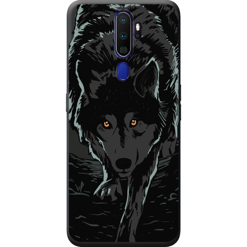 Черный чехол BoxFace OPPO A5 2020 Wolf