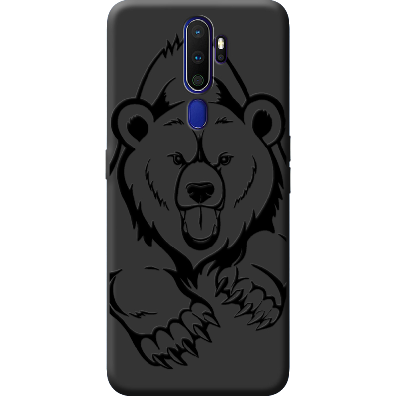 Черный чехол BoxFace OPPO A5 2020 Grizzly Bear