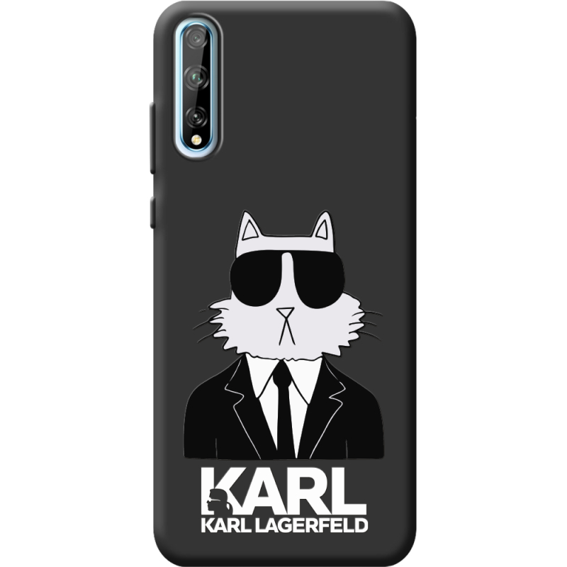 Черный чехол BoxFace Huawei P Smart S Cat in Black