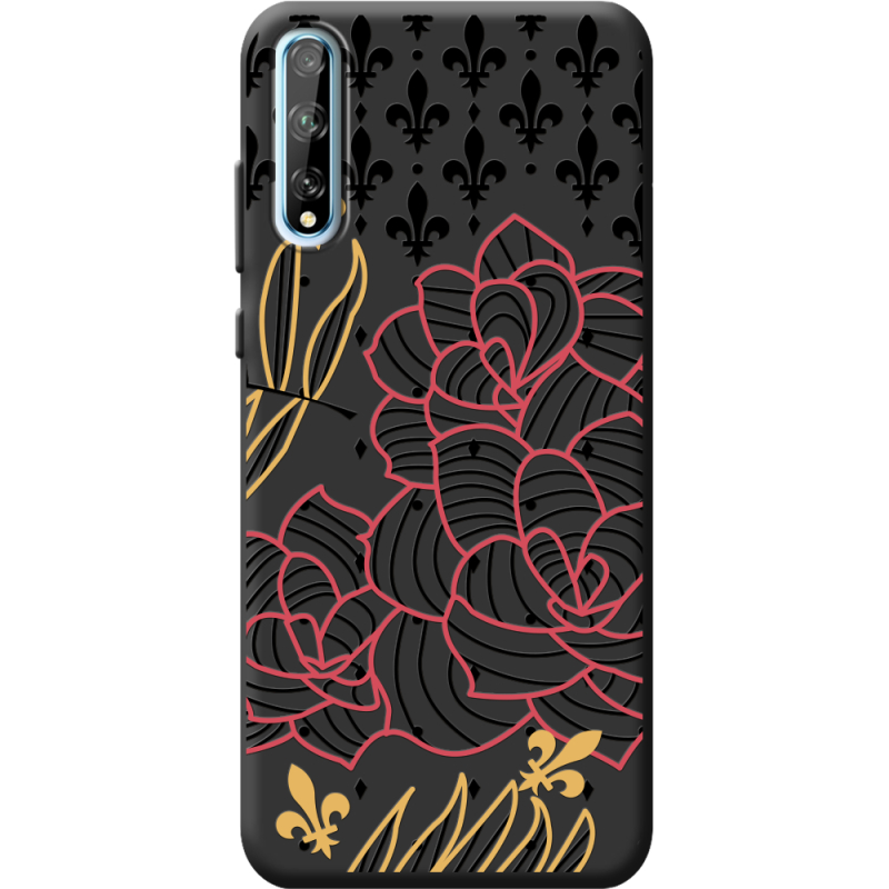 Черный чехол BoxFace Huawei P Smart S FranceFlowers