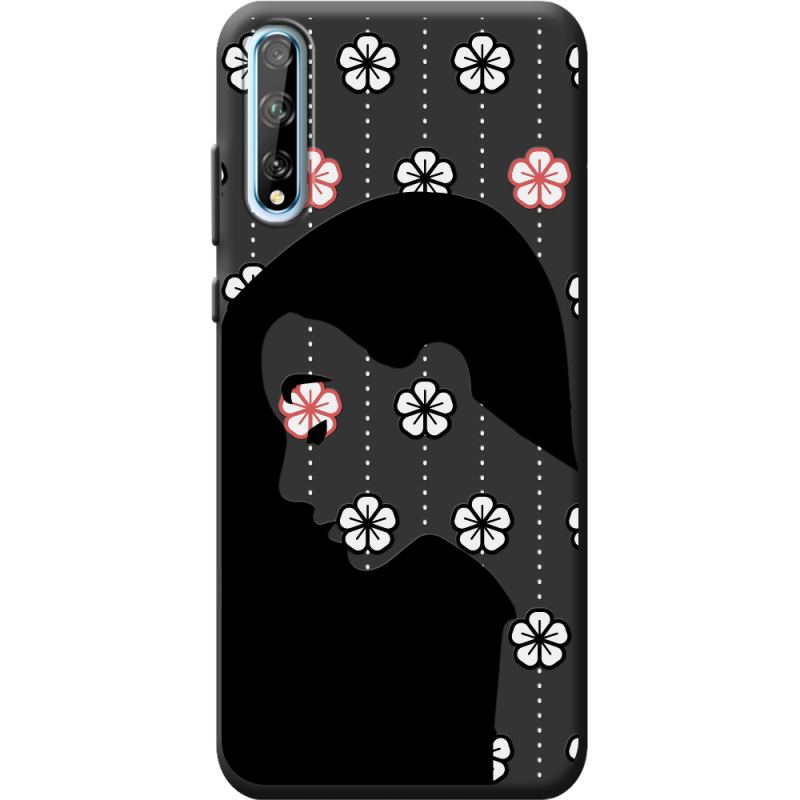 Черный чехол BoxFace Huawei P Smart S Flower Hair