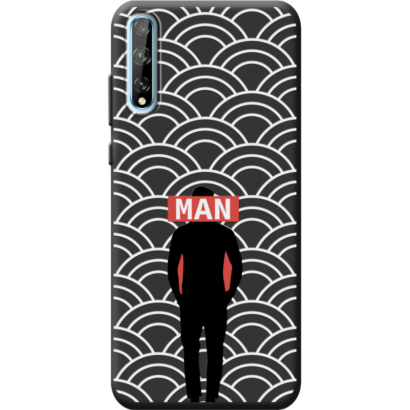 Черный чехол BoxFace Huawei P Smart S Man Pattern