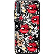 Черный чехол BoxFace Huawei P Smart S Rock Graffiti