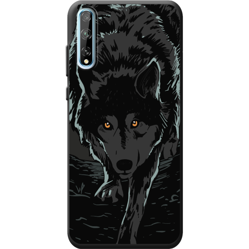 Черный чехол BoxFace Huawei P Smart S Wolf