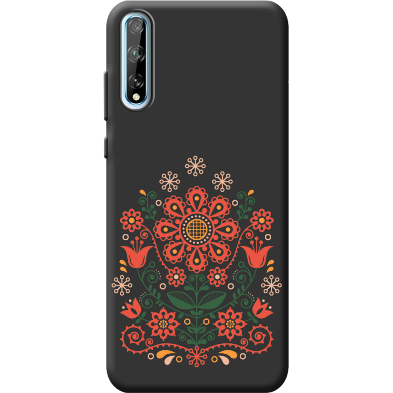 Черный чехол BoxFace Huawei P Smart S Ukrainian Ornament