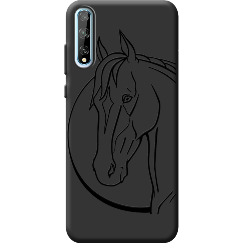 Черный чехол BoxFace Huawei P Smart S Horse