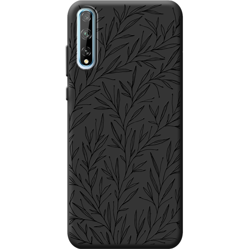 Черный чехол BoxFace Huawei P Smart S Leaves