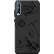 Черный чехол BoxFace Huawei P Smart S Mountains