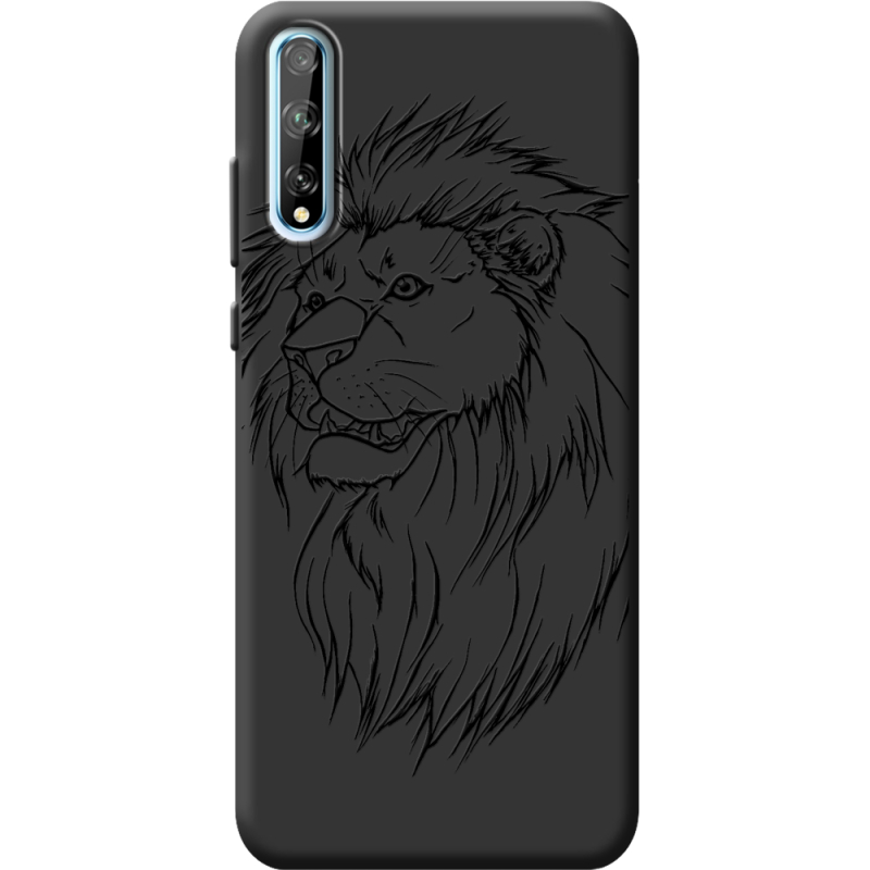 Черный чехол BoxFace Huawei P Smart S Lion