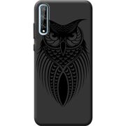 Черный чехол BoxFace Huawei P Smart S Owl