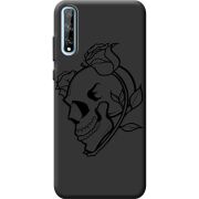 Черный чехол BoxFace Huawei P Smart S Skull and Roses
