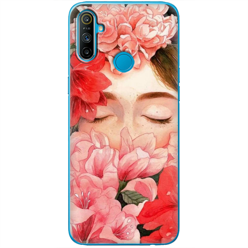 Чехол BoxFace Realme C3 Girl in Flowers