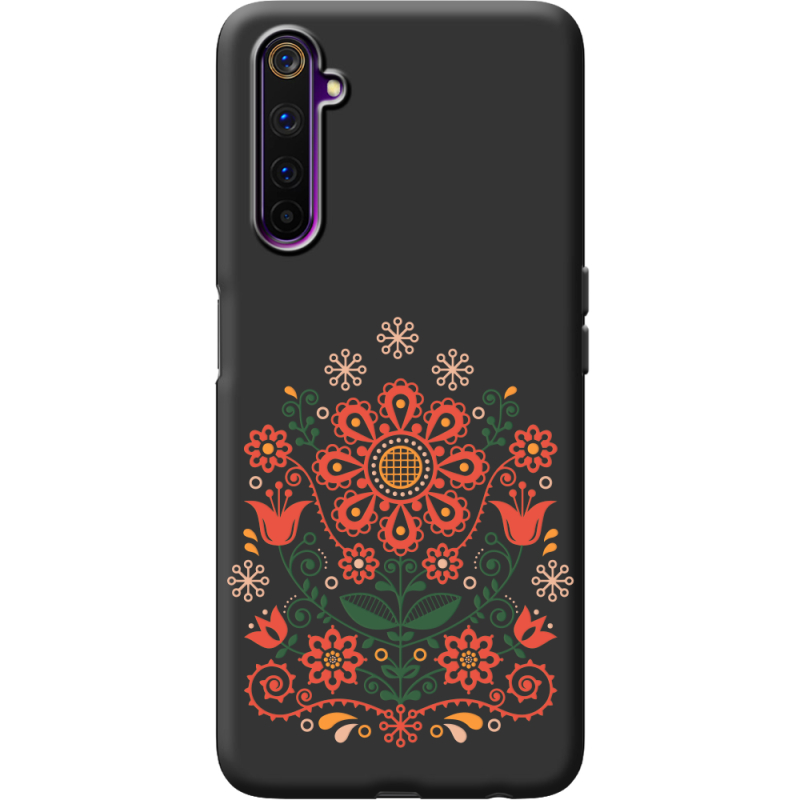 Черный чехол BoxFace Realme 6 Ukrainian Ornament