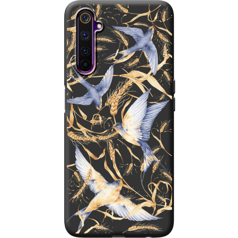 Черный чехол BoxFace Realme 6 Ластівки