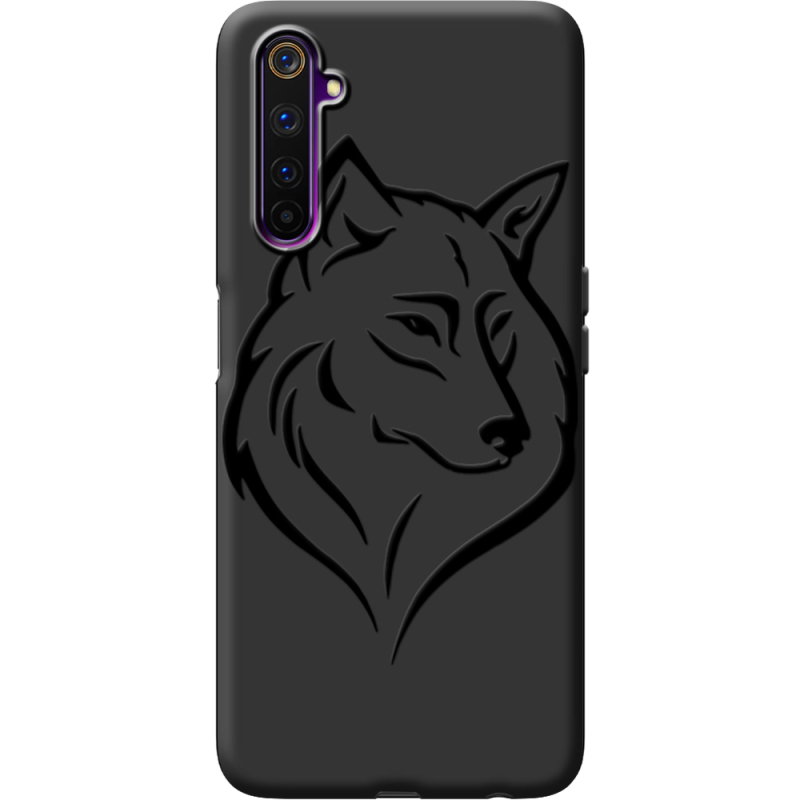 Черный чехол BoxFace Realme 6 Wolf