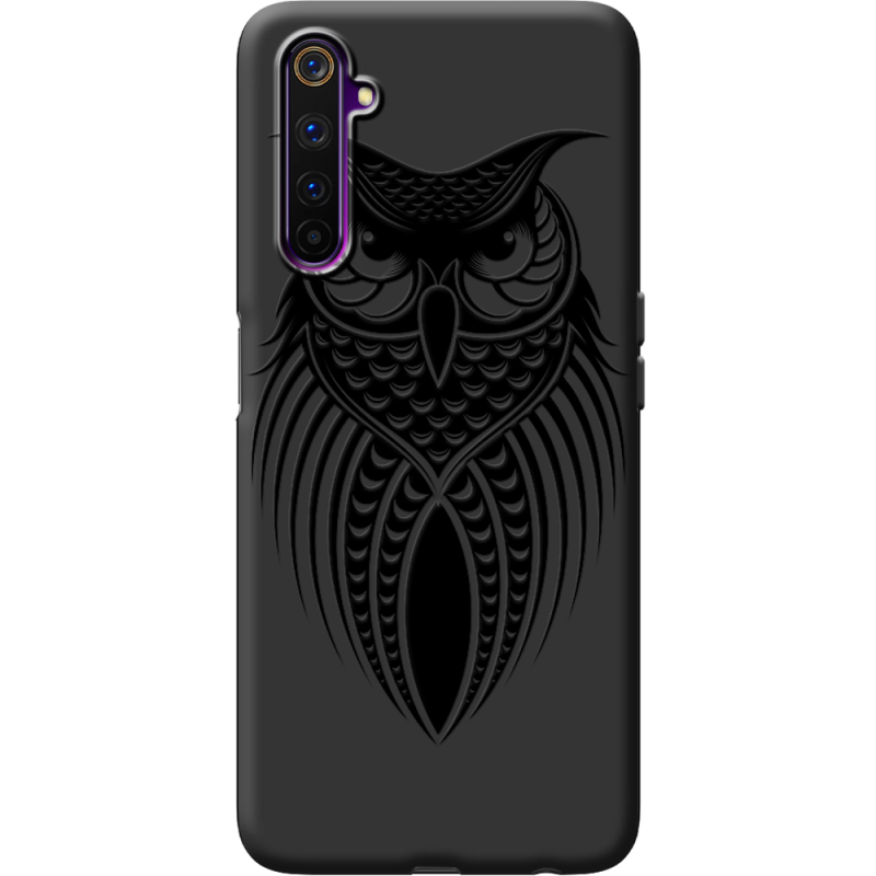 Черный чехол BoxFace Realme 6 Owl