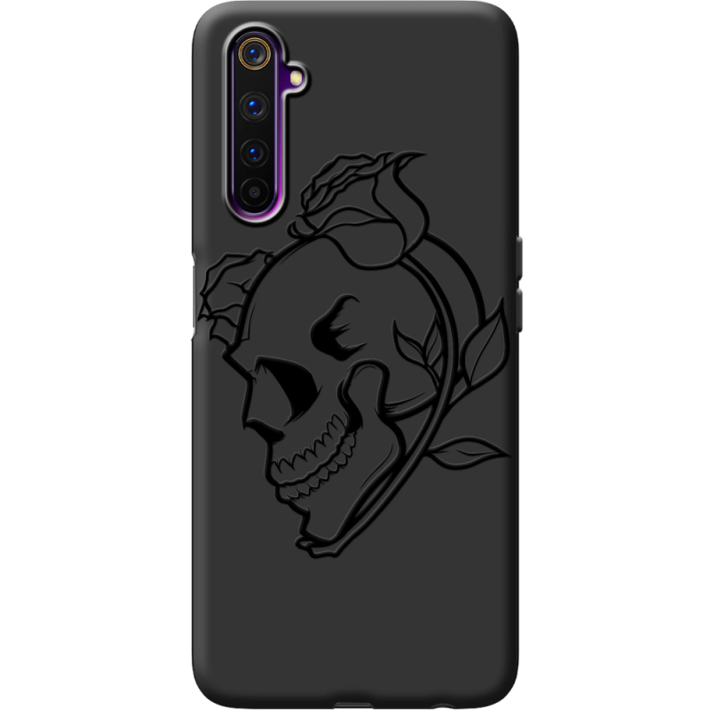 Черный чехол BoxFace Realme 6 Skull and Roses