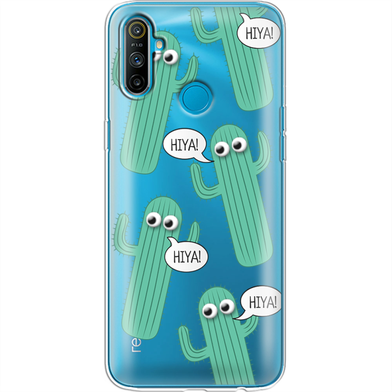 Прозрачный чехол BoxFace Realme C3 с 3D-глазками HIYA