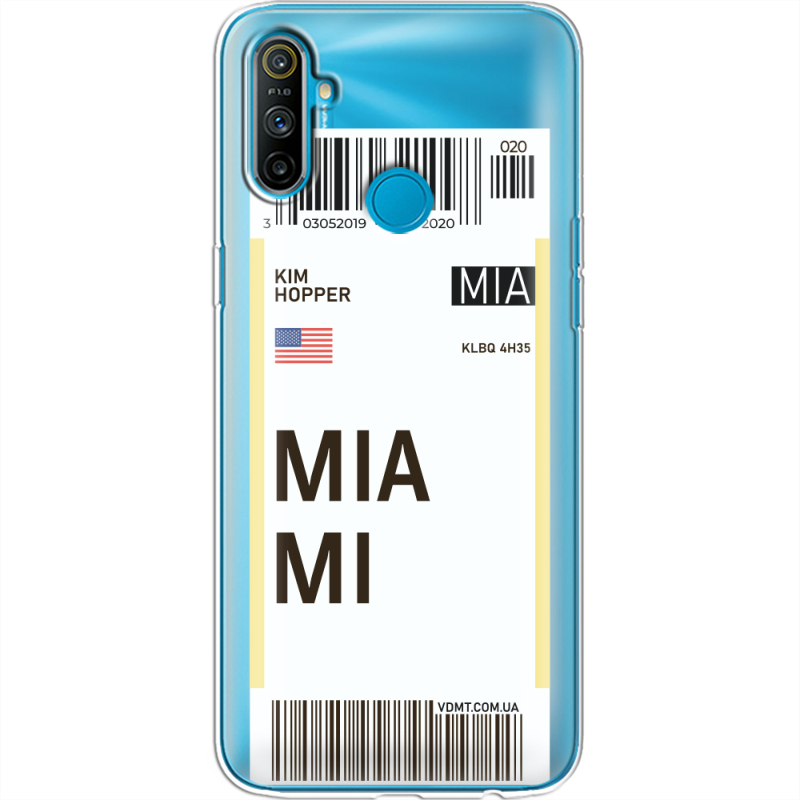 Прозрачный чехол BoxFace Realme C3 Ticket Miami