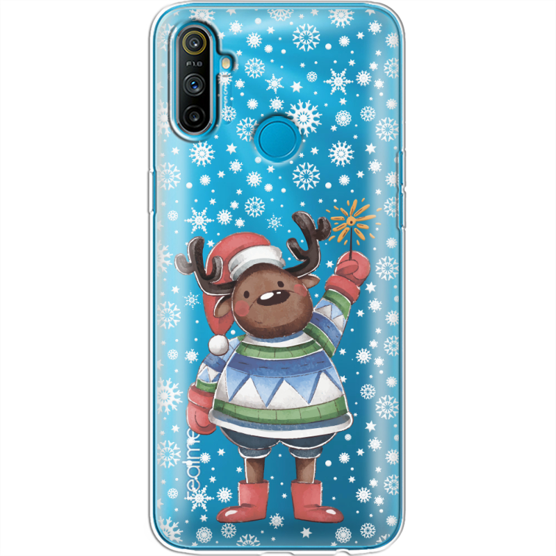 Прозрачный чехол BoxFace Realme C3 Christmas Deer with Snow