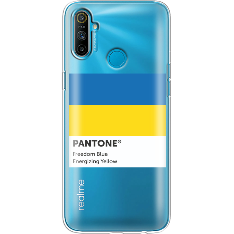 Прозрачный чехол BoxFace Realme C3 Pantone вільний синій