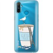 Прозрачный чехол BoxFace Realme C3 Segull in Cofee Pool