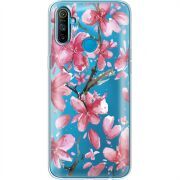 Прозрачный чехол BoxFace Realme C3 Pink Magnolia