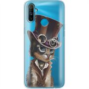 Прозрачный чехол BoxFace Realme C3 Steampunk Cat