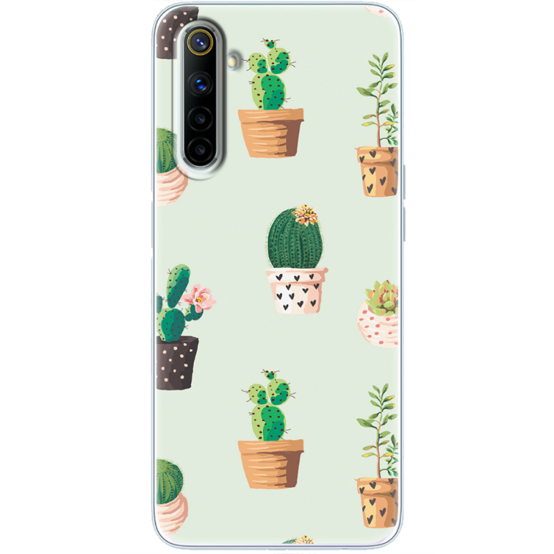 Чехол BoxFace Realme 6 L-green Cacti