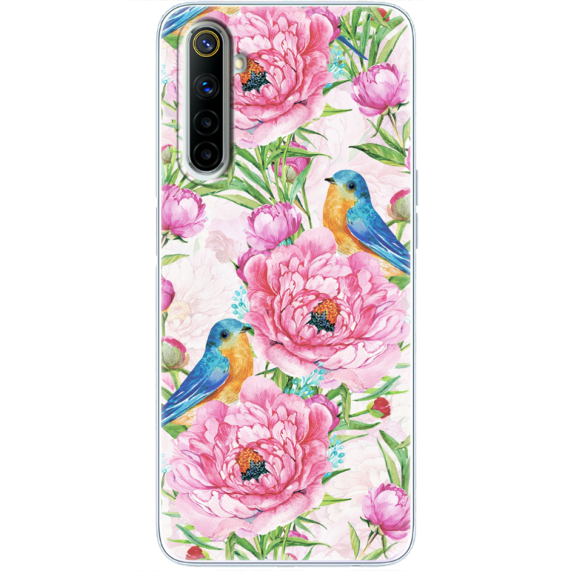 Чехол BoxFace Realme 6 Birds and Flowers