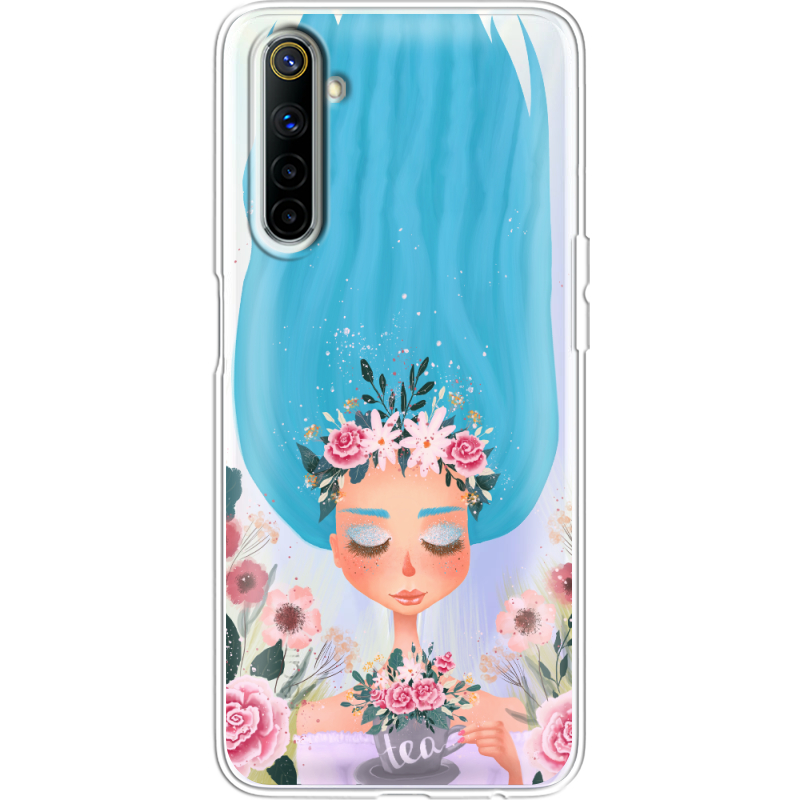 Прозрачный чехол BoxFace Realme 6 Blue Hair