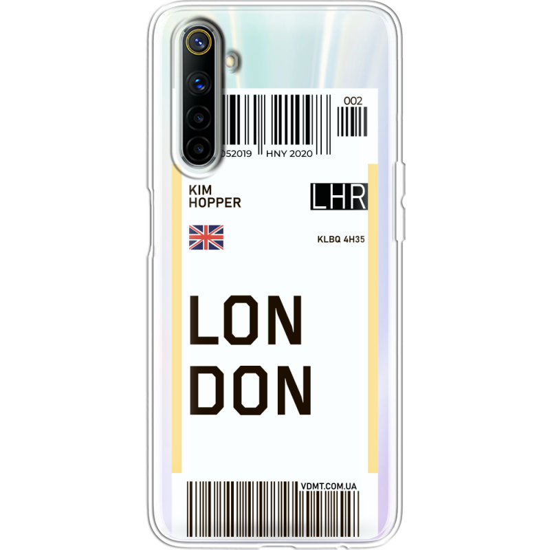 Прозрачный чехол BoxFace Realme 6 Ticket London