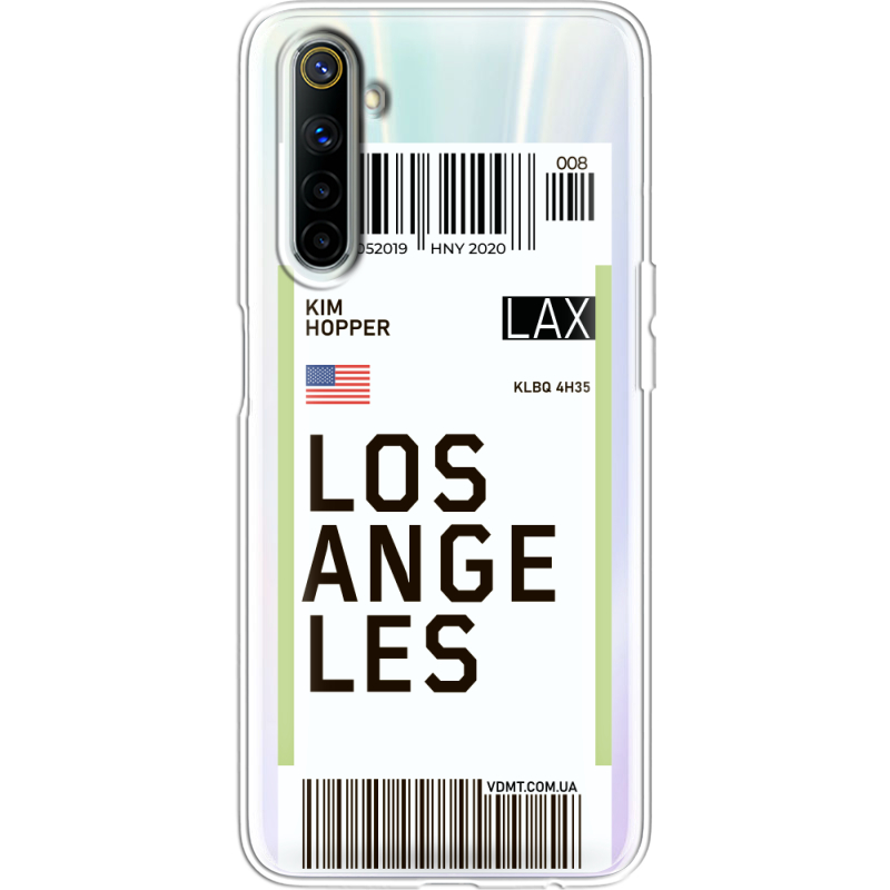 Прозрачный чехол BoxFace Realme 6 Ticket Los Angeles