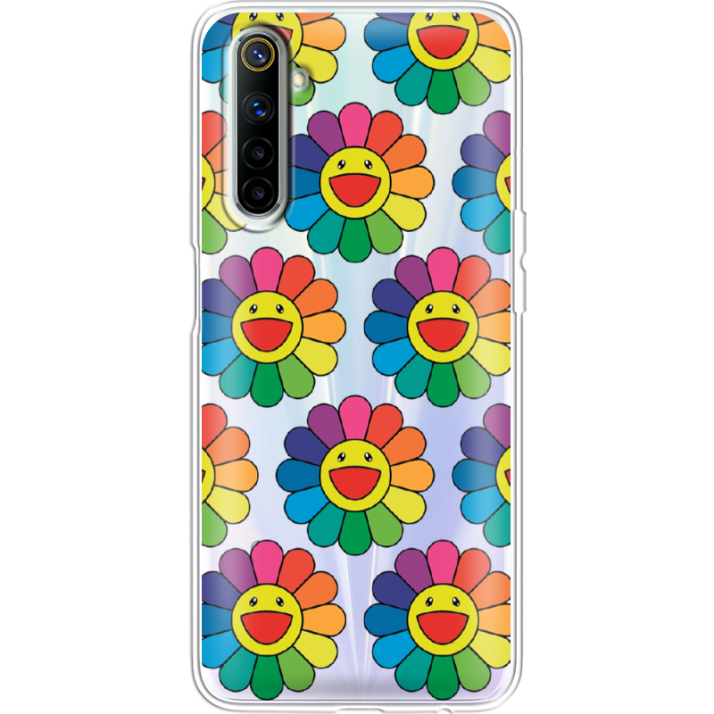 Прозрачный чехол BoxFace Realme 6 Hippie Flowers