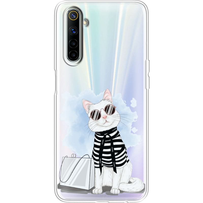 Прозрачный чехол BoxFace Realme 6 Cat Style