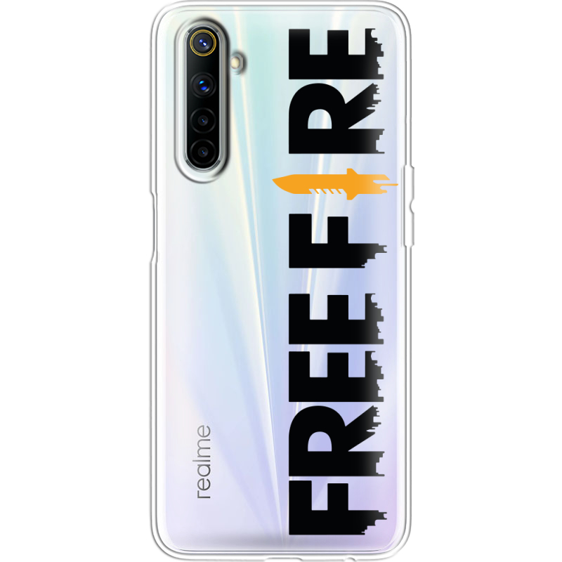 Прозрачный чехол BoxFace Realme 6 Free Fire Black Logo