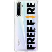 Прозрачный чехол BoxFace Realme 6 Free Fire Black Logo